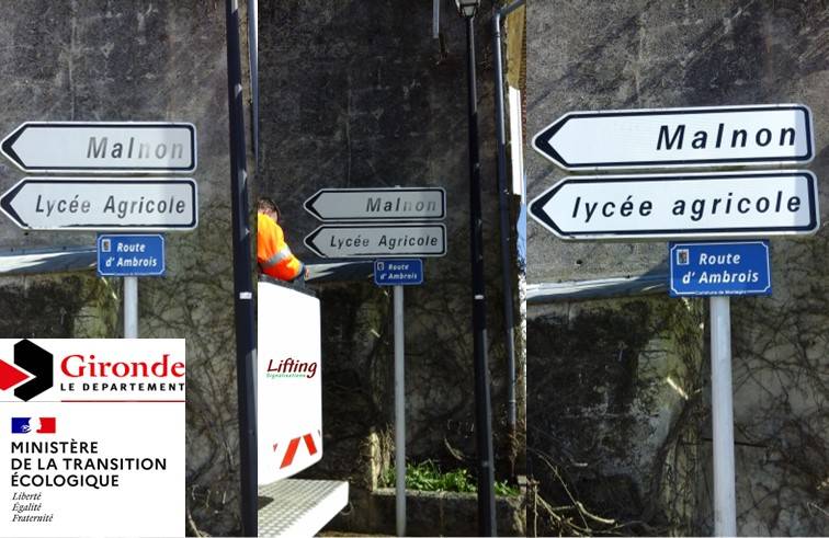 L'expérimentation de resurfaçage de panneaux routier en Gironde avec Lifting Signalisations